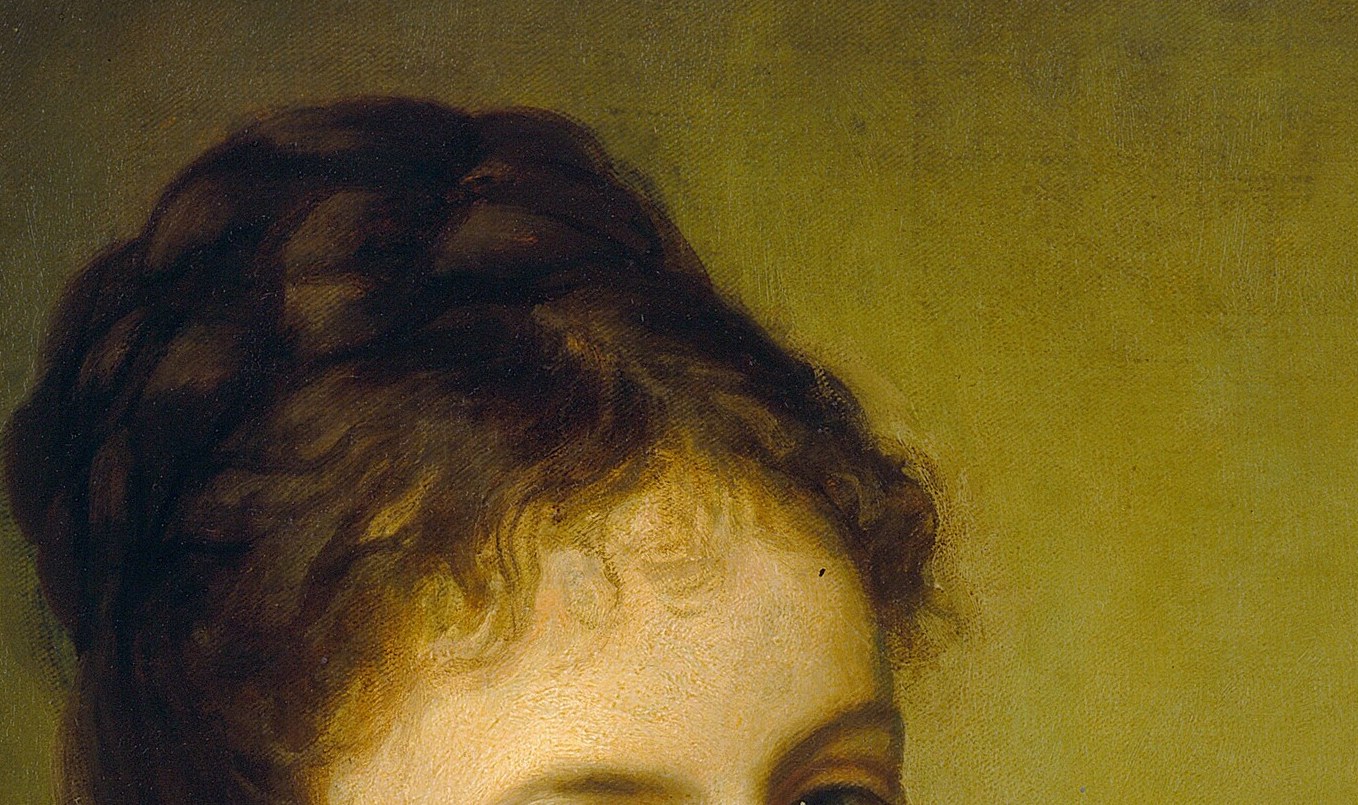 Notice her direct, steady gaze.