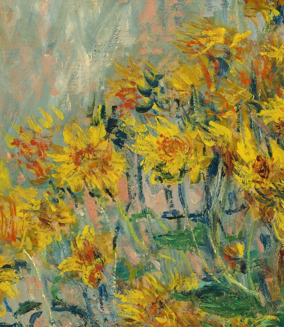 Look at how he built the yellow, cadmium over ochre, never blended.
