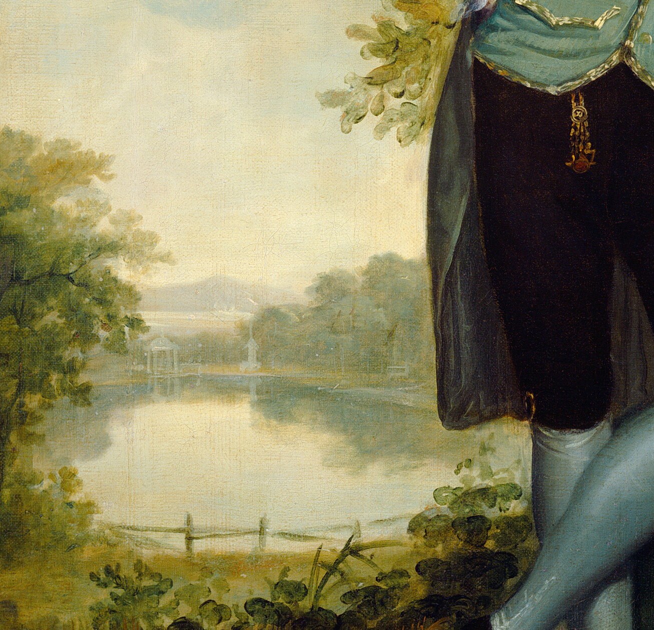Now follow the water to the far shore.