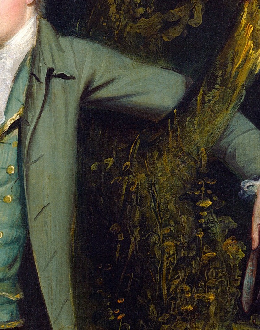 He holds a falconry bird high, a nobleman's ancient claim to dominion.