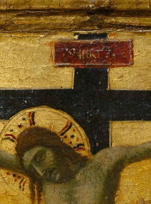 The painter has built a devotional diagram in pigment and gold.