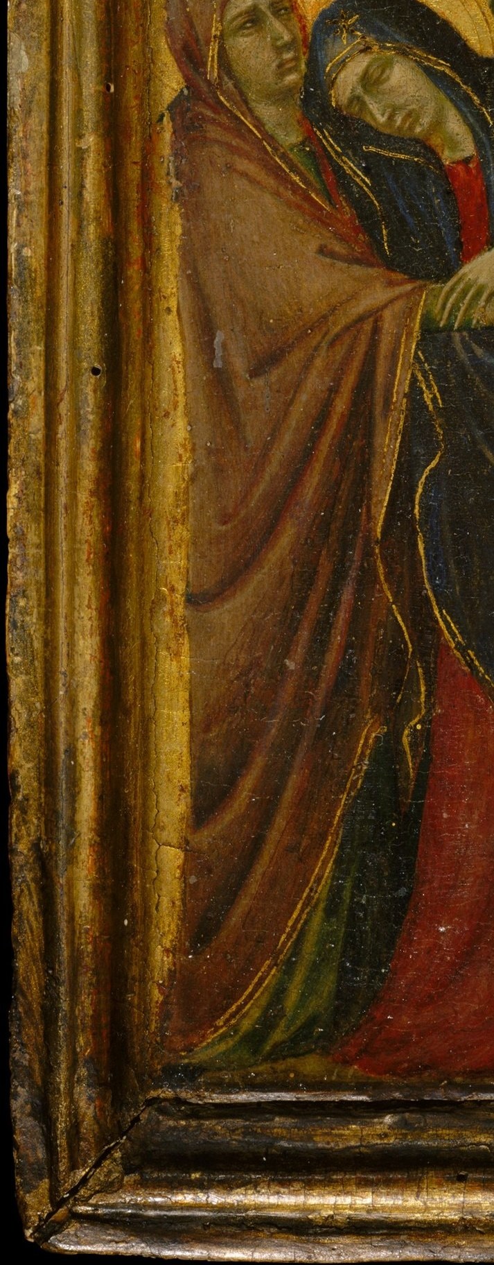 Mary's mantle is deep blue, the Sienese code for divine truth.