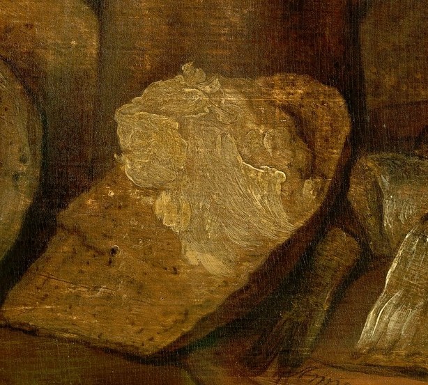 Or the rough-hewn loaf of bread and wedge of cheese.