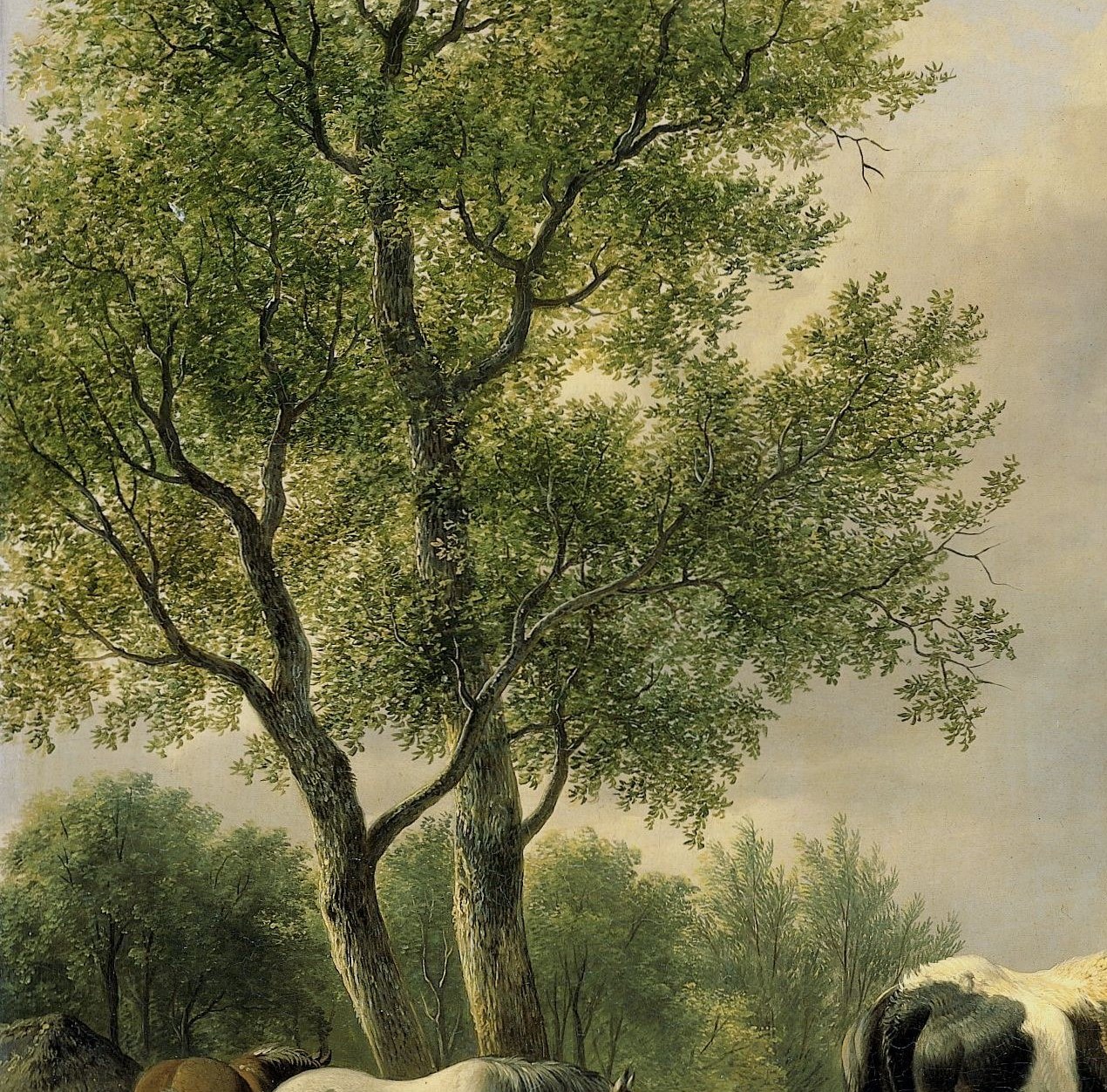 The painter was known for these pastoral landscapes.