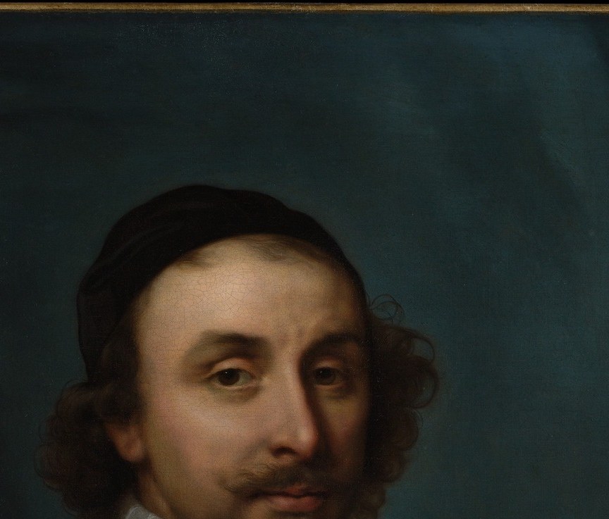 His neat beard and plain coat were also fashion of the time.