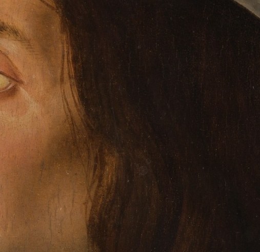 Now look at his cheekbone. A single stroke of warm light.