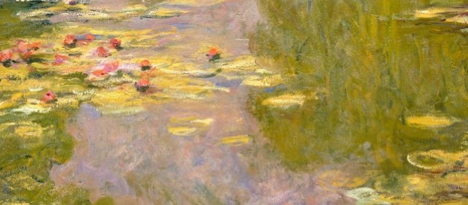 Look closely at the luminous sky reflected in the water's center.