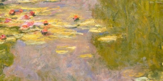 Its lavender and rose-pink tones imply a sky unseen, above the frame.