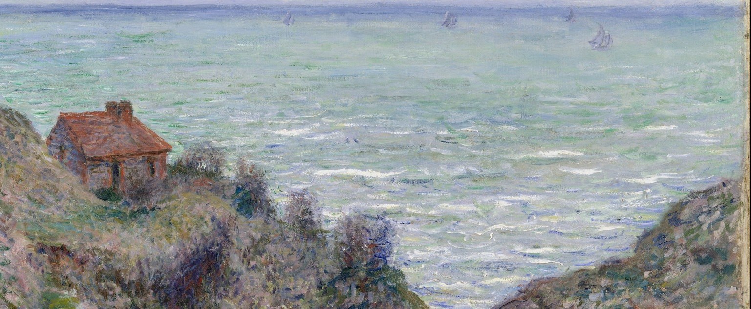 He showed the waves hitting the shore.