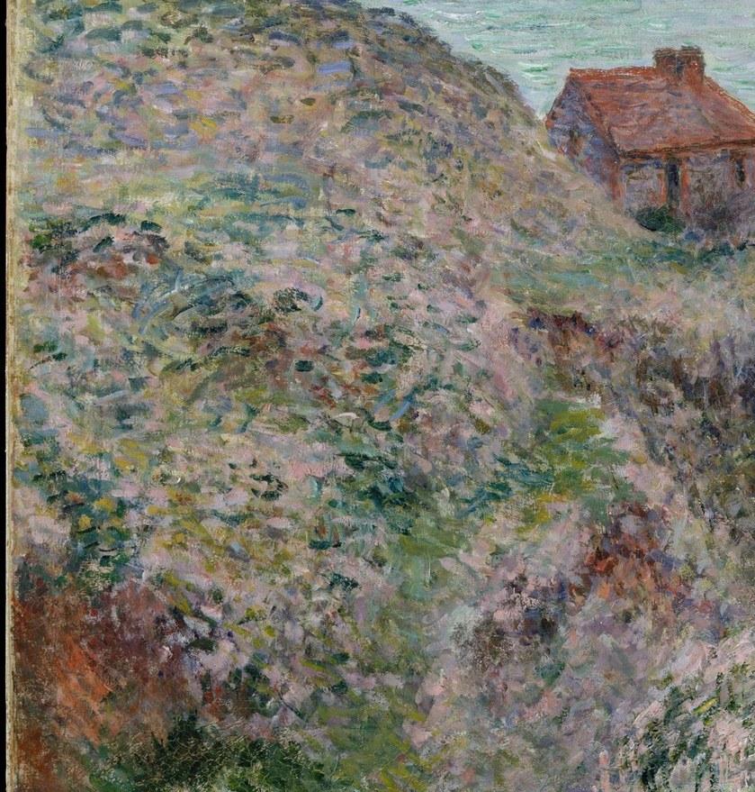 The painter captured its rough, rocky perch.