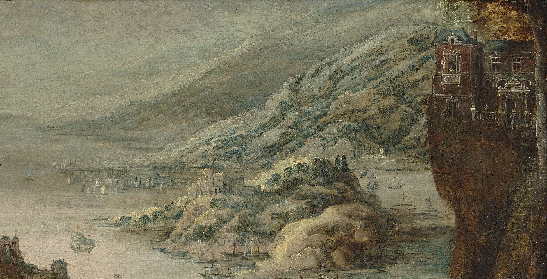 Creates a sense of vastness and atmospheric perspective, drawing the viewer's eye into the distance.