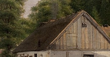 A weathered thatched roof speaks of daily life.