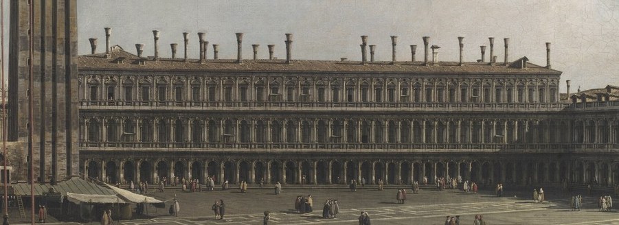 The Doge's Palace, with its long arches, symbolized Venice's power.