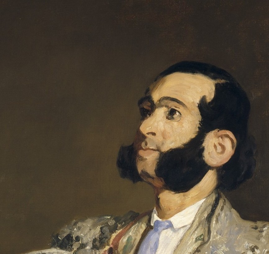 A prideful, slightly upturned gaze gives the salute its authority , Manet captures character with remarkable economy of brushwork.