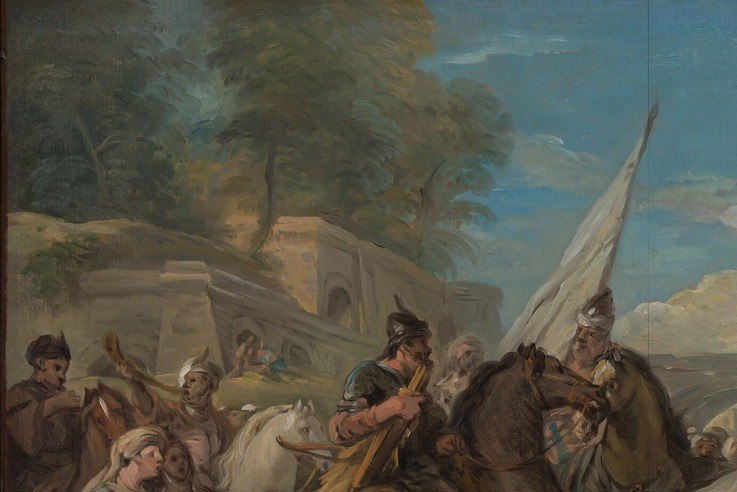 He put ancient Persia in a modern Roman square.