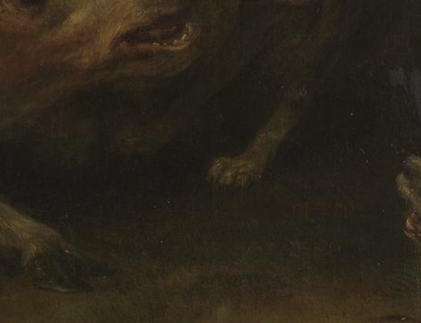 He captures the sheer power of the bull.