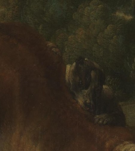 The artist created this vivid texture with thick paint.