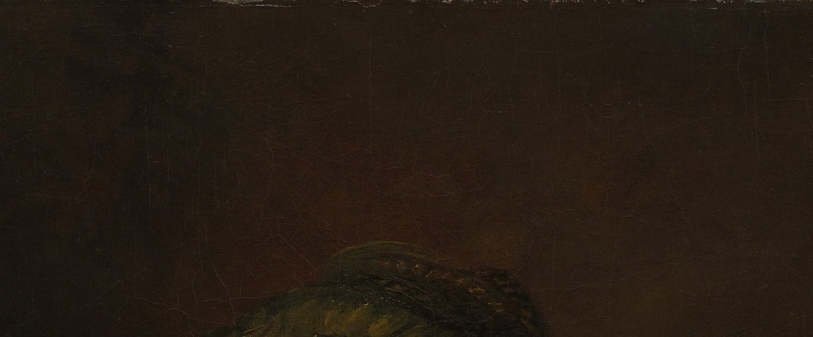 The loose hair and low neckline read as scandalously unguarded.
