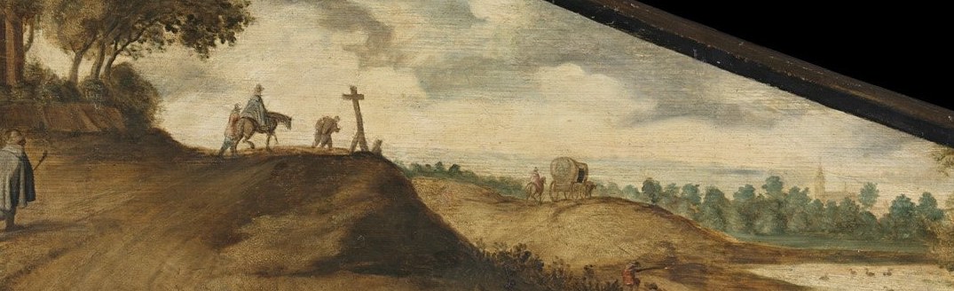 It was painted onto the lid of a harpsichord.