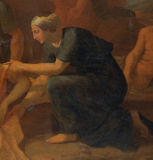 She is found by her loyal attendants, stripped of her empire.