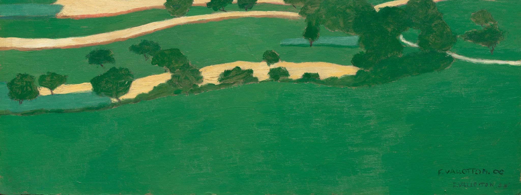 Look closely at the dense green fields.