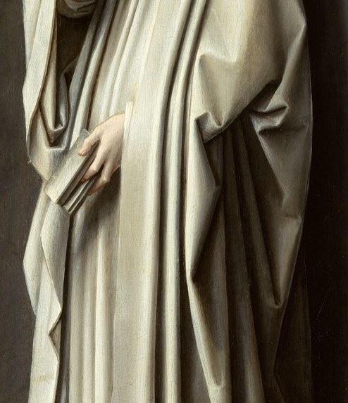 On the other side, Mary has heard. She answers without a word.