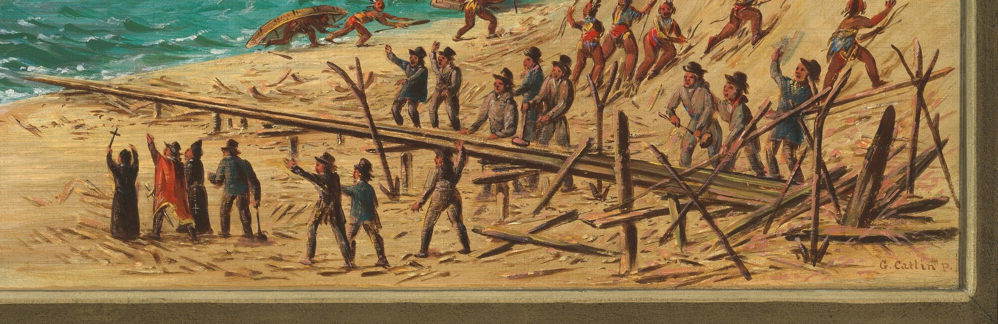A crowd cheers. A boat hits the water. But no one was watching.