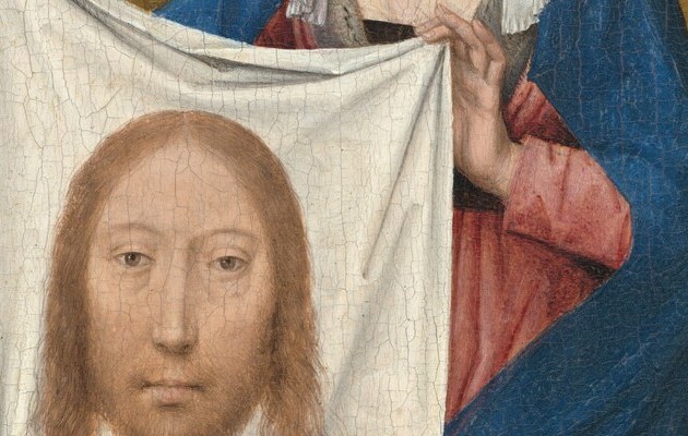 The eyes within the veil stare directly at the viewer, creating an uncanny double-portrait effect , a face within a painting looking back; the psychological impact is immediate.