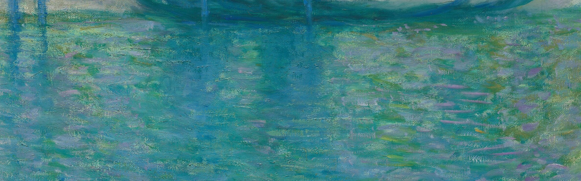 Monet used broken impasto strokes to create moving water.
