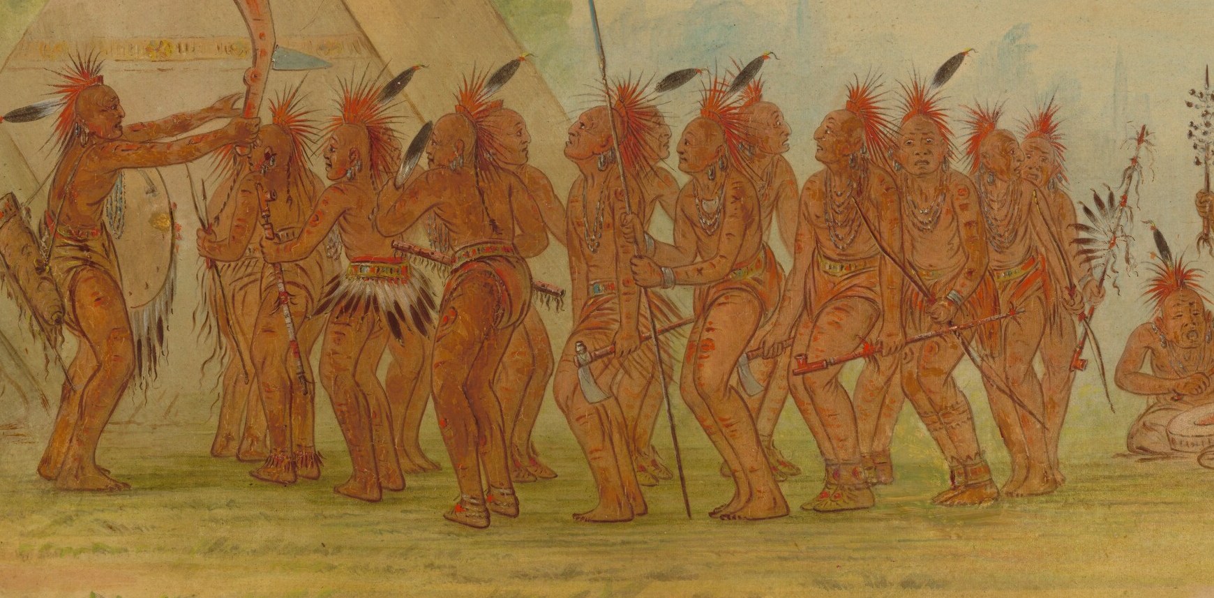 The title is 'Slaves' Dance - Saukie.' The year is 1861.