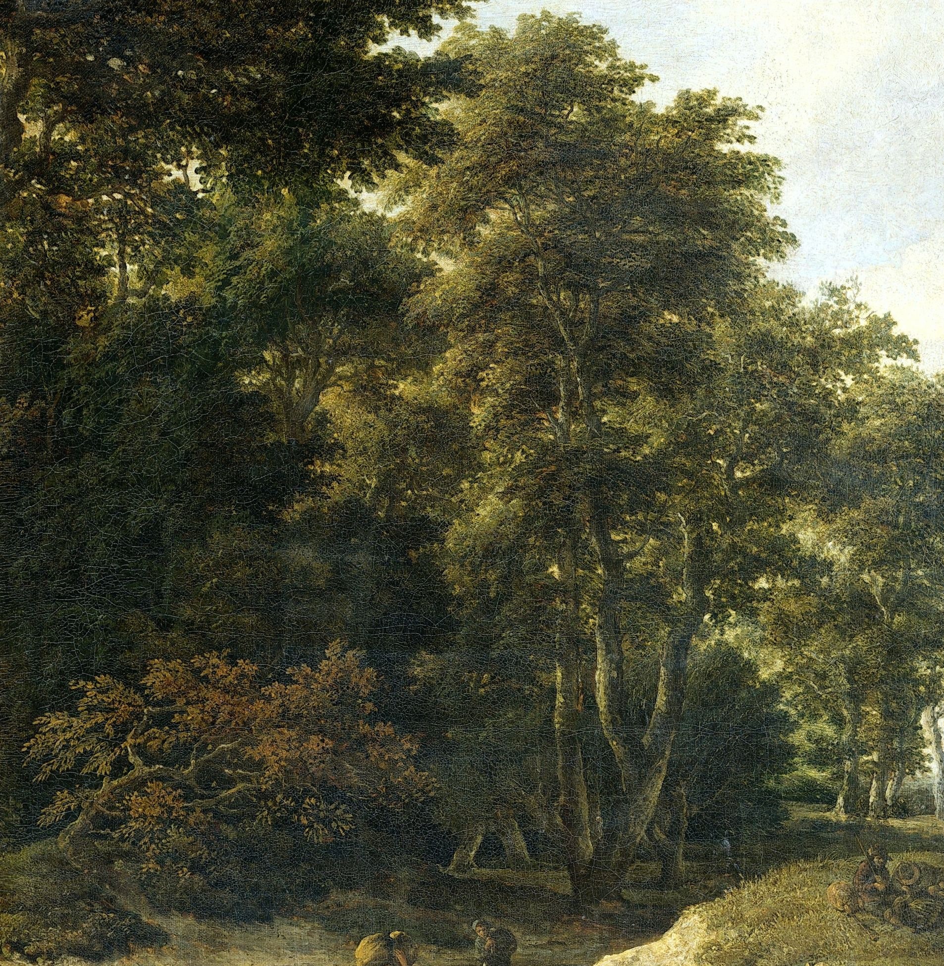 Its dense foliage and strong presence anchor the left side of the composition, creating depth.