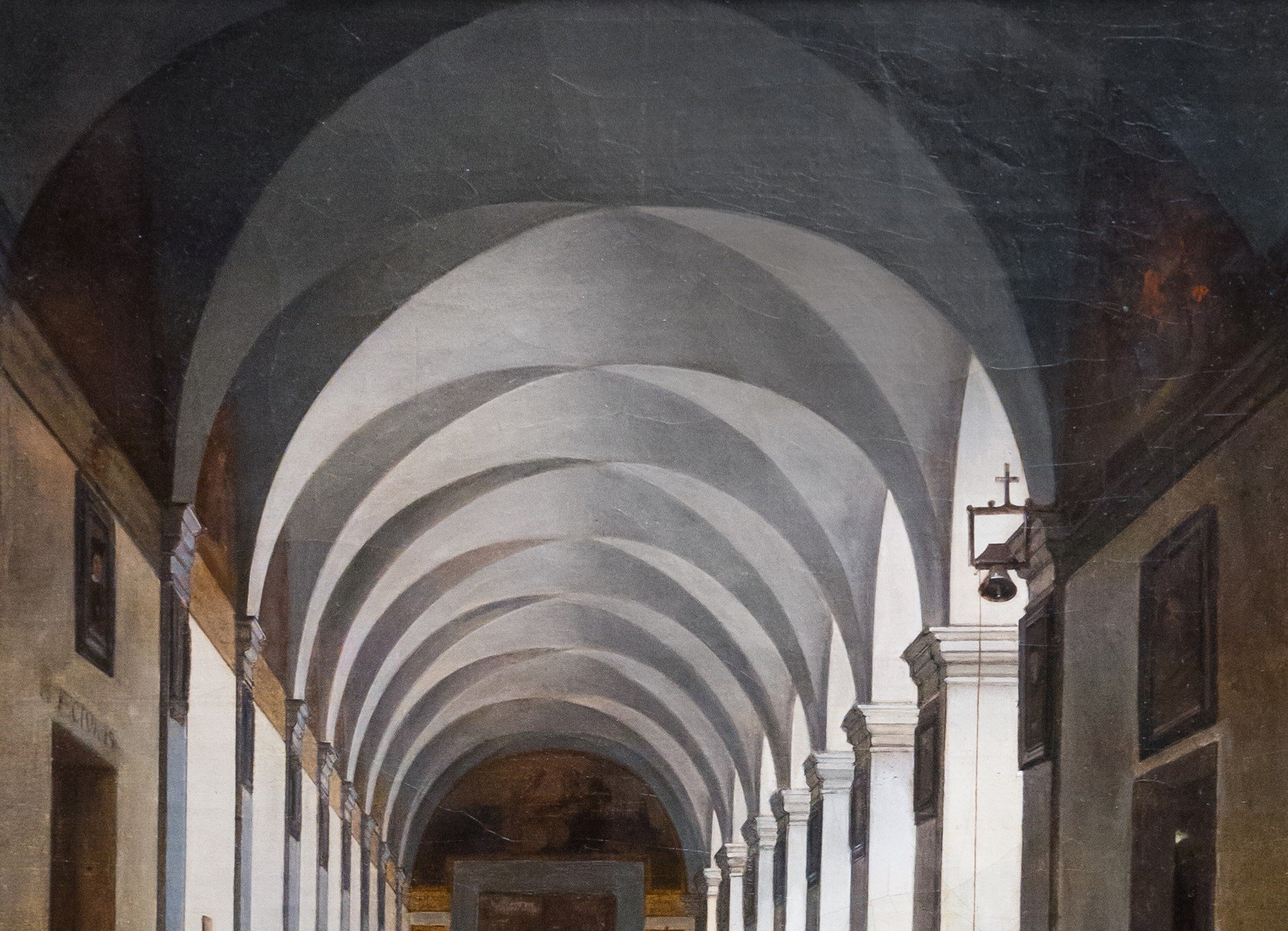 In 1808, he captured the quiet rhythm of a Roman cloister.