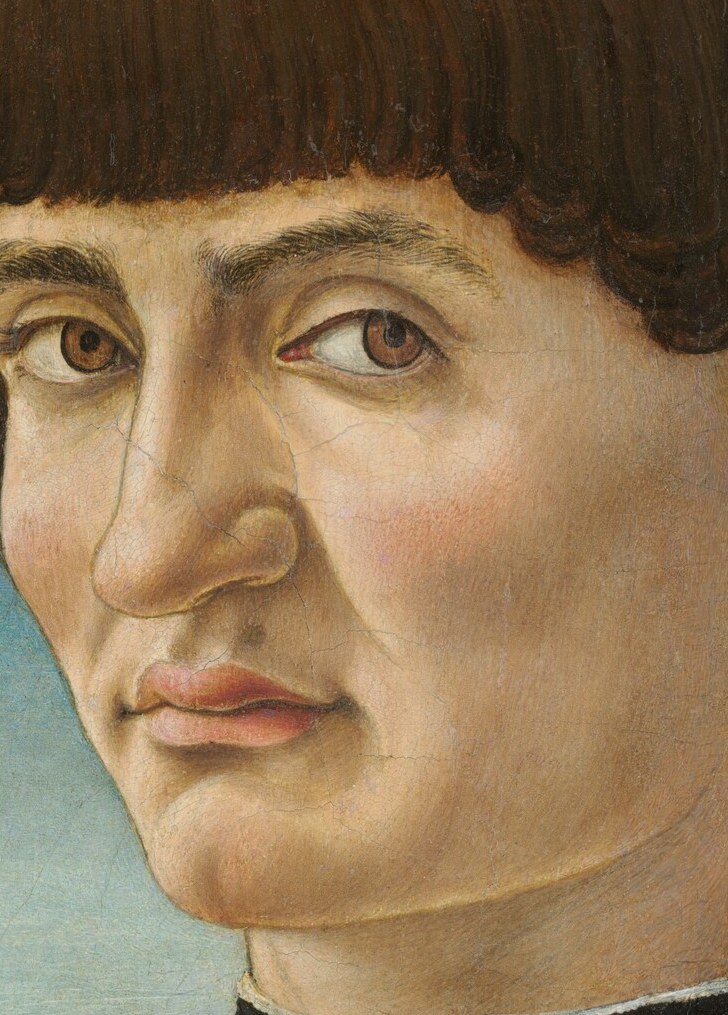 This painter was known for his sharp, sculptural figures.