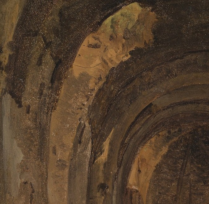 He captures the rough, ancient texture of the stone.