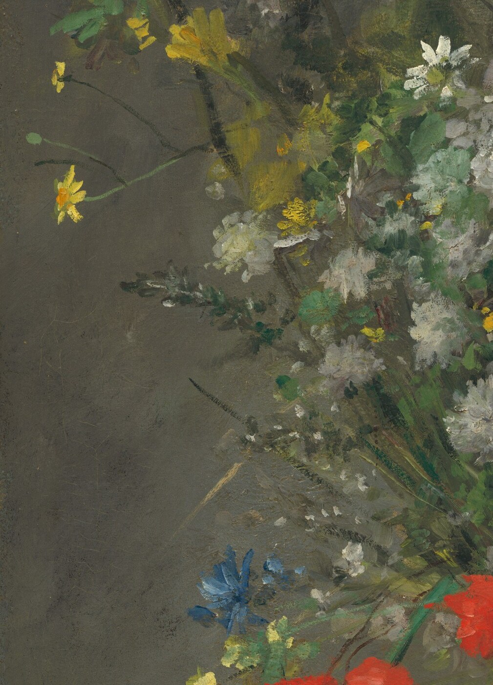 X-rays confirm Renoir painted over another flower study here.