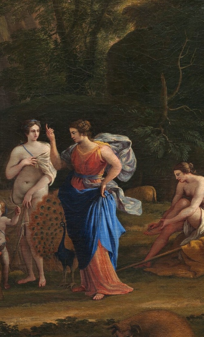 Here, the Trojan prince Paris judges the goddesses.