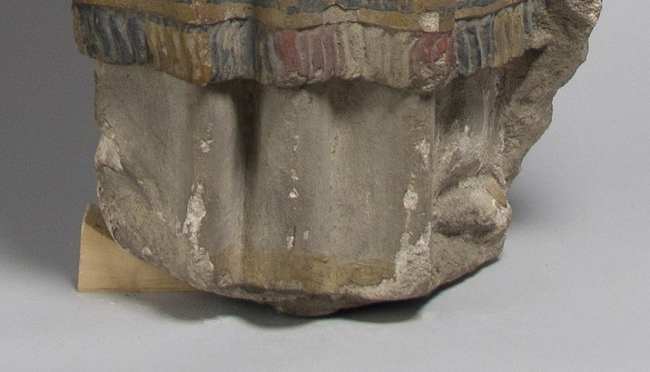 The figure was likely part of a larger, lost altarpiece.