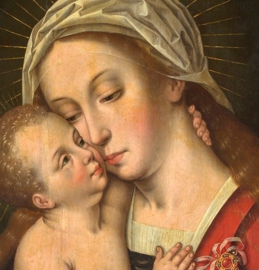 Her divine status is subtly shown.