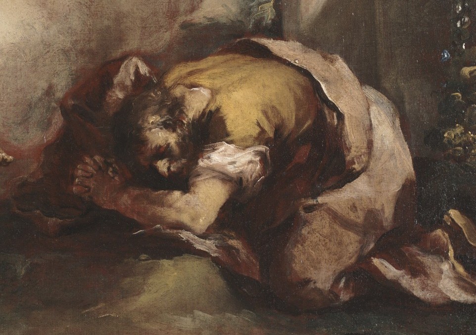 But this early work is a dramatic biblical scene.