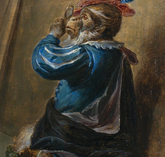 And this observer, with spectacles, represents the discerning critic.