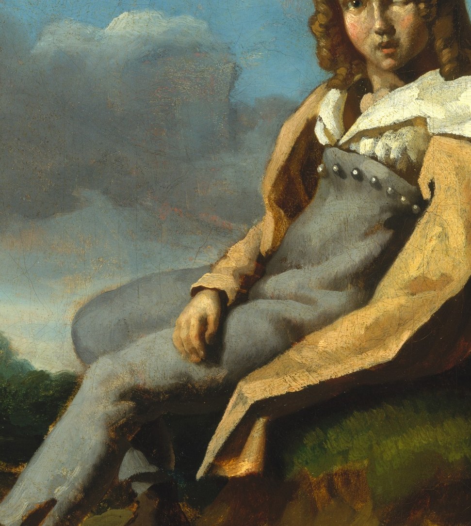 Géricault paints the fabric with rapid, confident strokes that anticipate the loose brushwork of his mature Romantic style.
