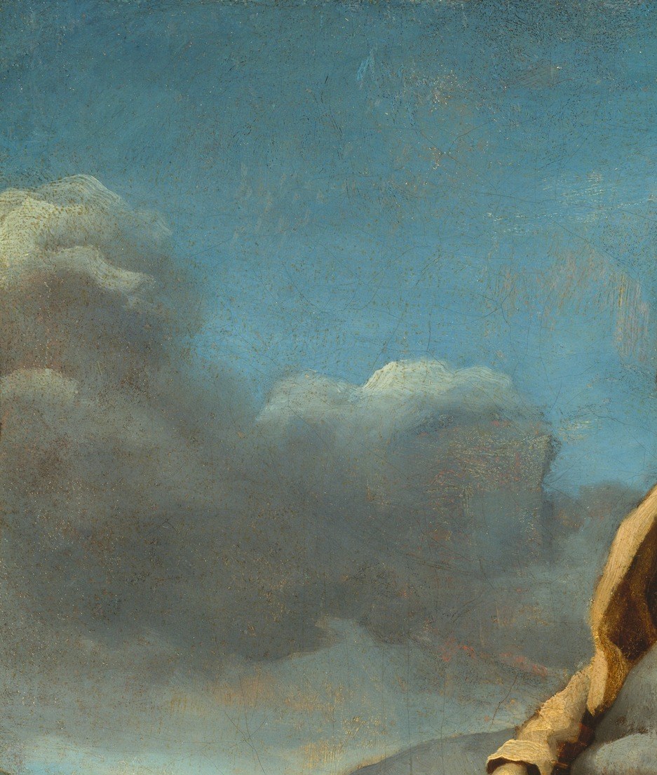 Géricault's clouds have the same churning energy as those in his Raft of the Medusa; they charge a quiet portrait with existential atmosphere.