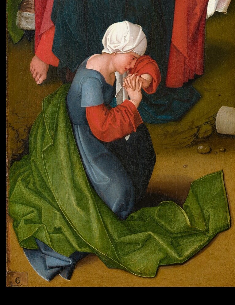 But look closely at the foreground, past the robed figures.