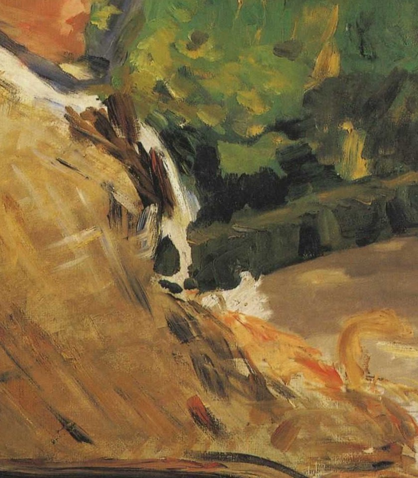 Loose brushstrokes build the coat's texture.