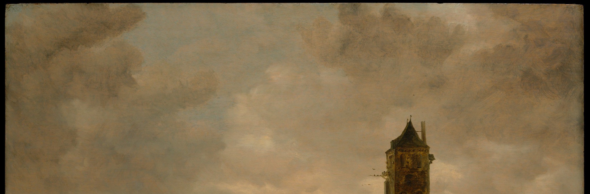 The brooding clouds create a sense of atmosphere and perhaps foreboding.