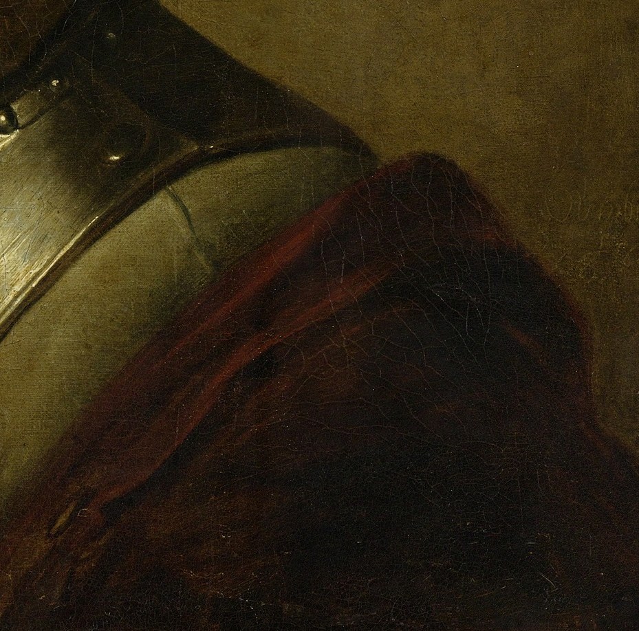 The way light catches his reflective breastplate is expertly done.