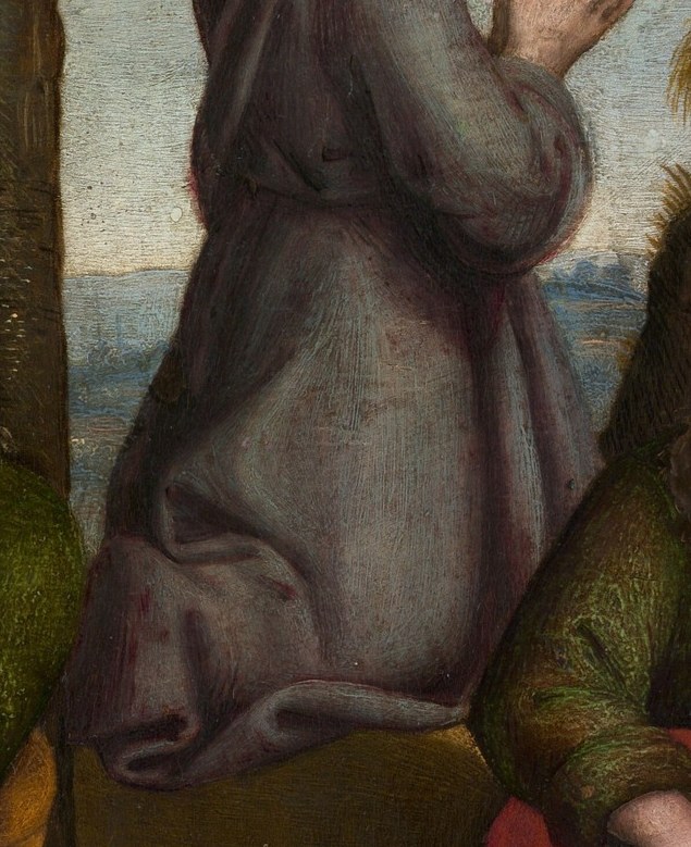 It's Christ in the Garden of Gethsemane, praying before his crucifixion.