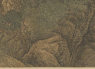He built these boulders from hemp-fibre and axe-cut strokes.