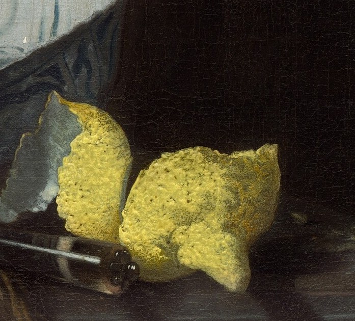 The peeled lemon was a signature motif, representing luxury.