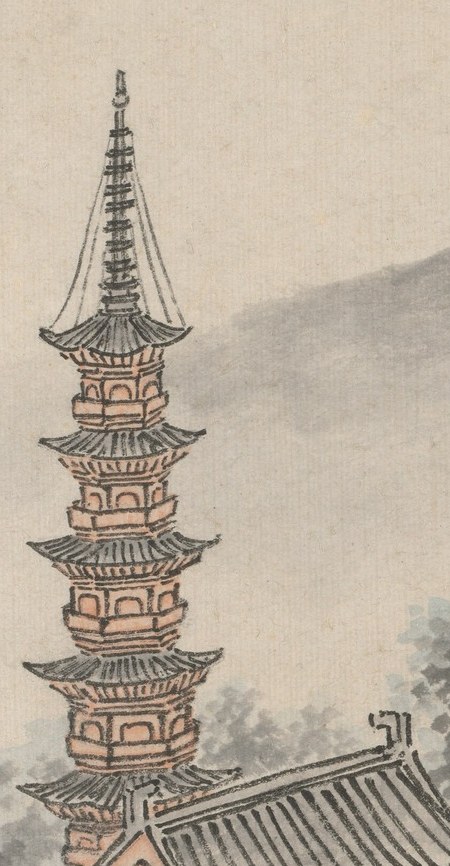 The iconic landmark of Suzhou , its slight lean (visible even here) earned it the nickname 'China's Leaning Tower'; centering on it anchors the entire series